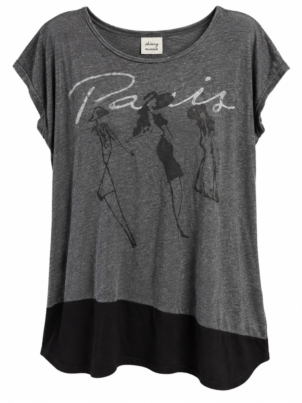Skinnie Minnie blank and grey Paris tshirt